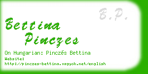 bettina pinczes business card
